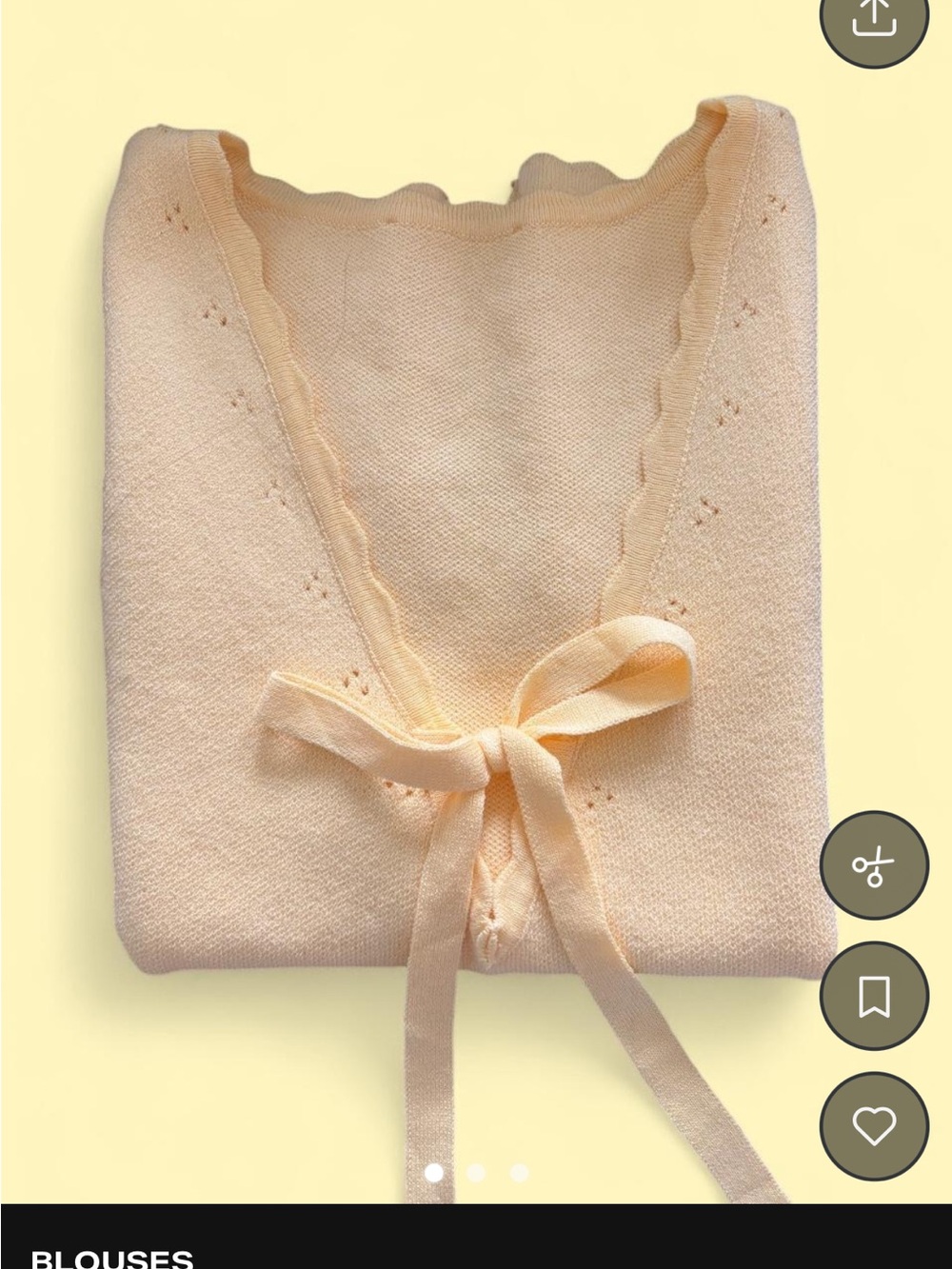 RIHOAS Peach Knit Tank Top with Bow